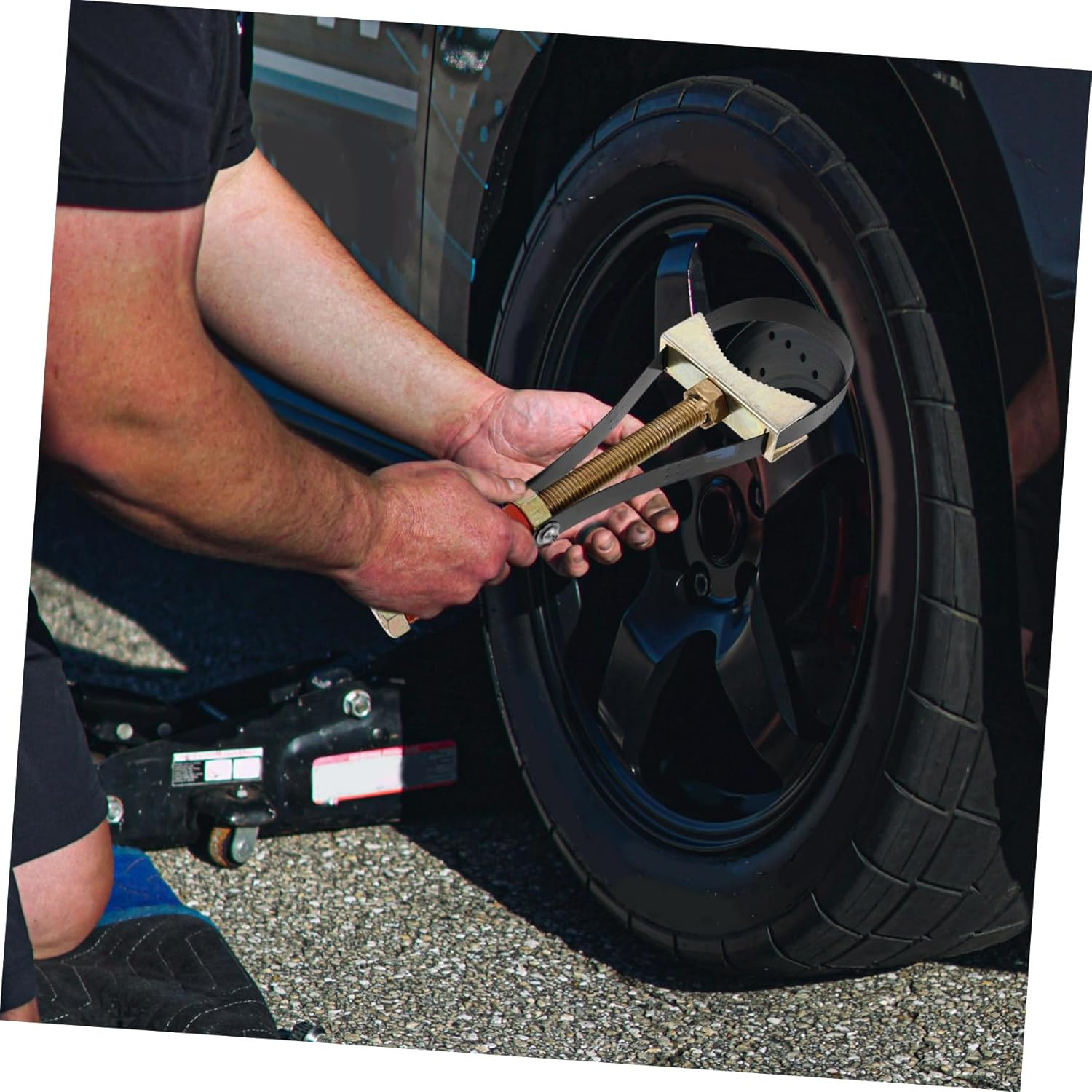 SOESFOUFU Oil Filter Wrench Strap Heavy Duty Puller Remover for Automotive Maintenance Tool Oil Filter Strap Wrench image number 4