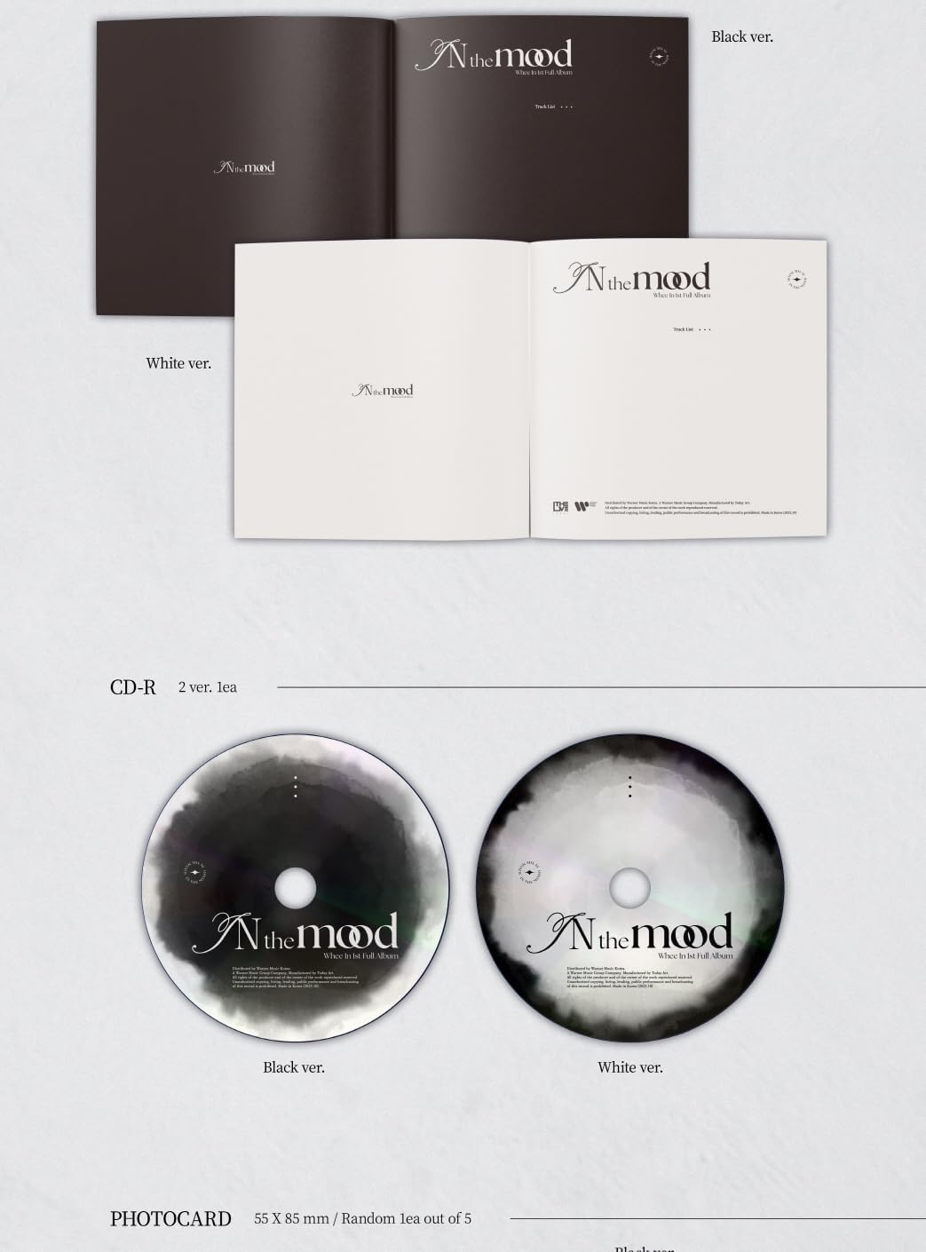 MAMAMOO Wheein in the Mood 1St Album Contents+Photocard+Tracking Sealed Whee in (Jewel Black Version) image number 1