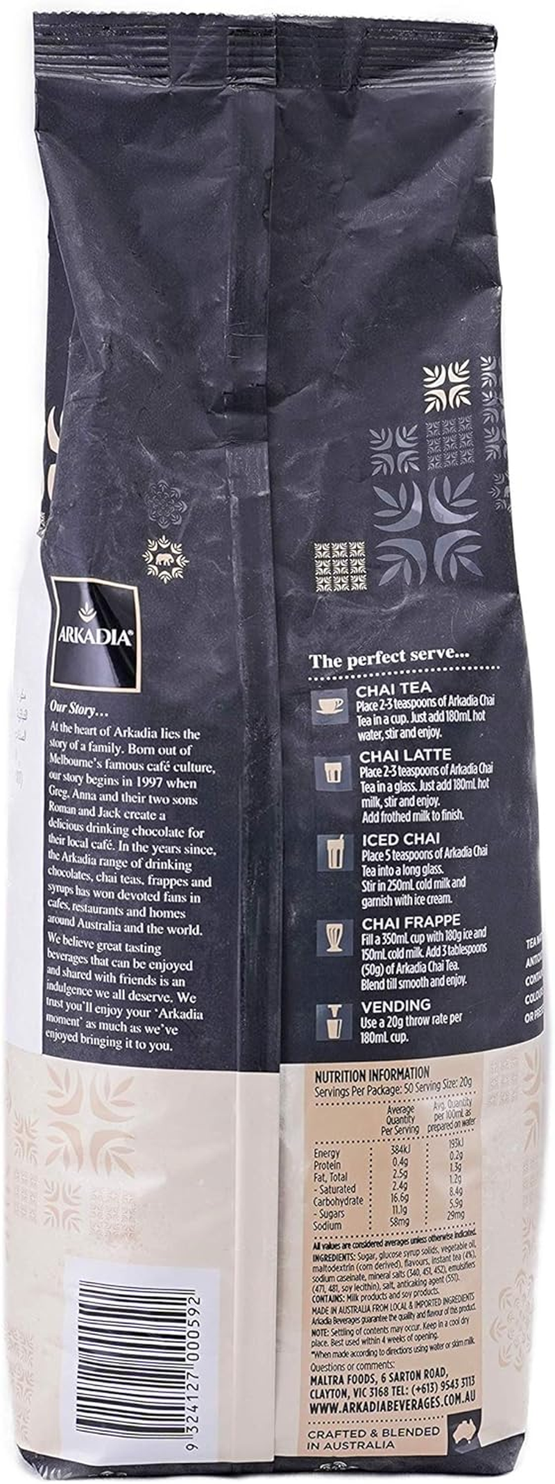 Arkadia Chai Tea Vanilla - 1Kg image number 1