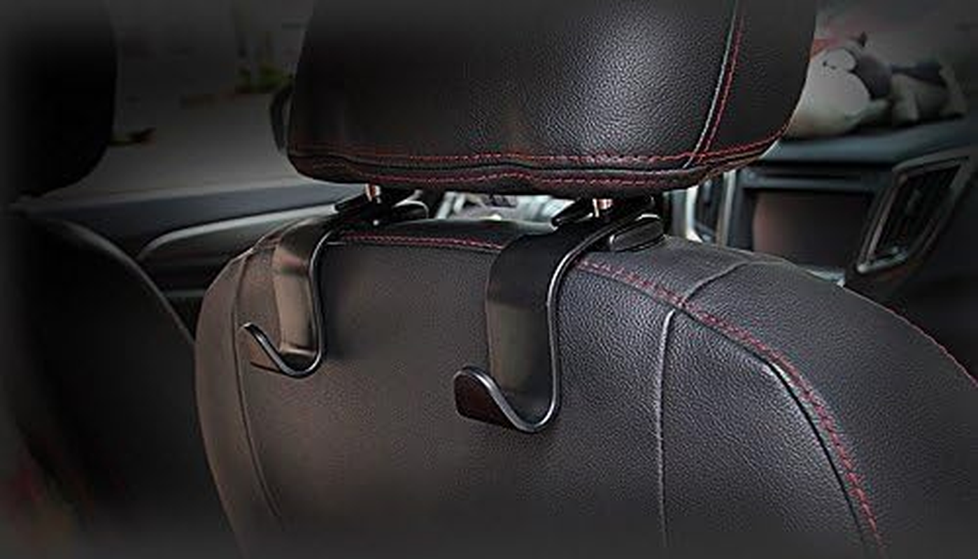 Oiltomn (Black -Set of 4) Car Seat Back Hook Auto Seat Headrest Portable Organizer Holder Hooks image number 1