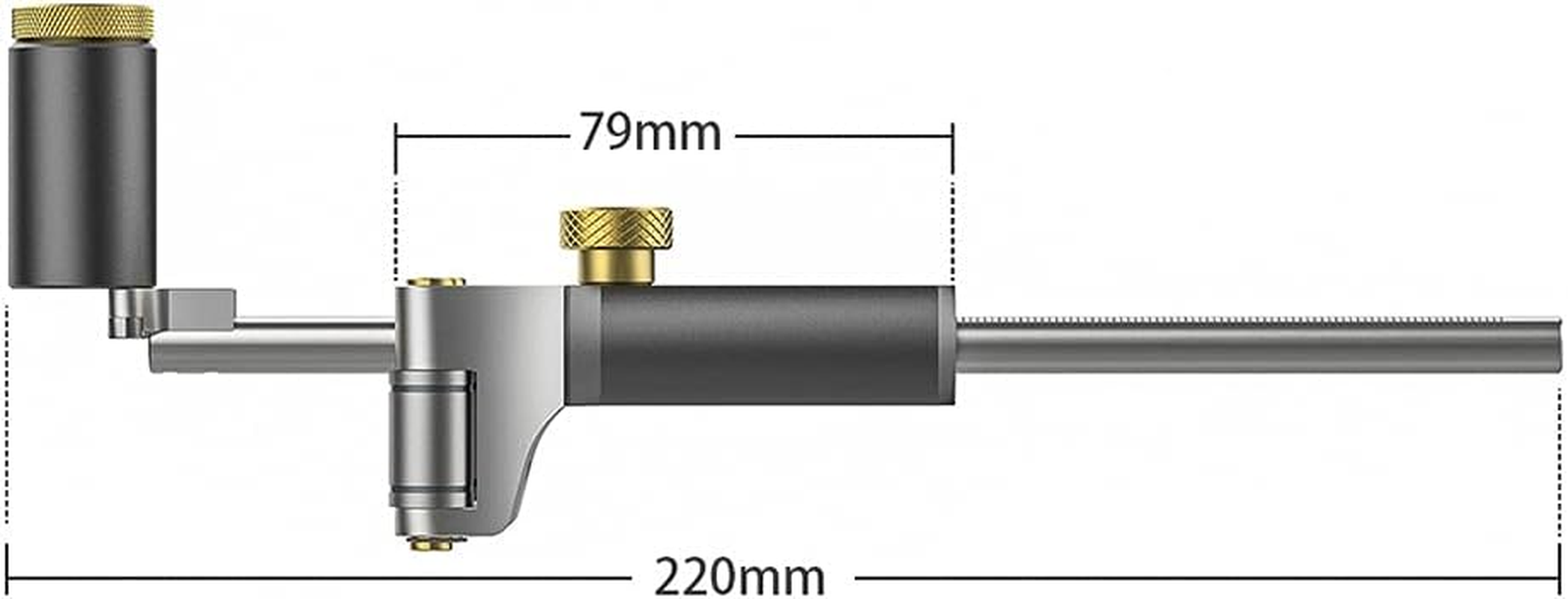 120Mm Wood Marking Gauge Sliding Straight/Curved Edge Scriber Guide Carpenter Scribe Tool for Woodworking image number 5