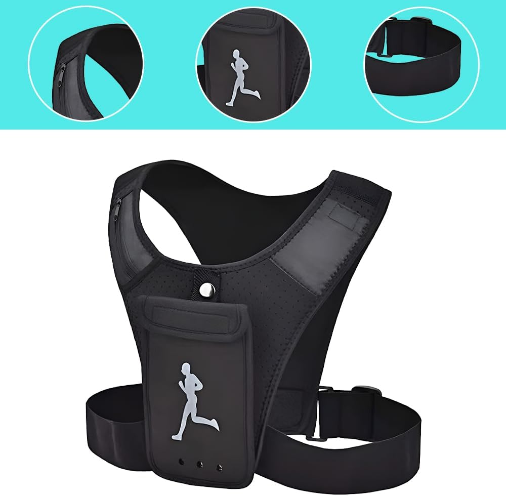 Running Vest,Breathable Cycling Vest,Waistcoat with Mobile Phone Bag,Adjustable Belt,Outdoor Sports Training Equip,For Running,Cycling,Mountain Climbing image number 3