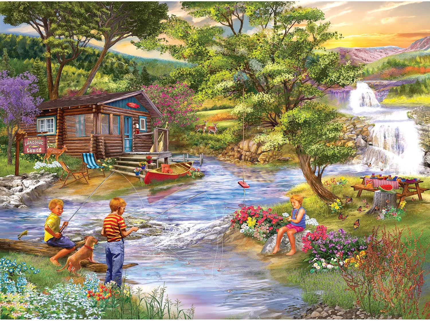 Chris Bigelow 1000 PC Jigsaw Puzzle - Blue Ribbon County Fair image number 6