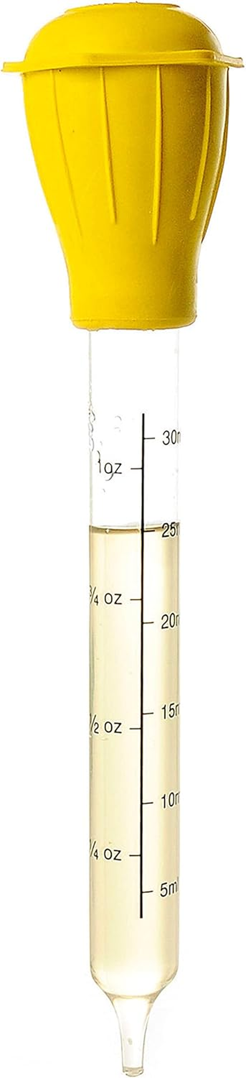 Kitchencraft Traditional Baster, Glass/Rubber, 30 Cm, Yellow & Clear image number 2