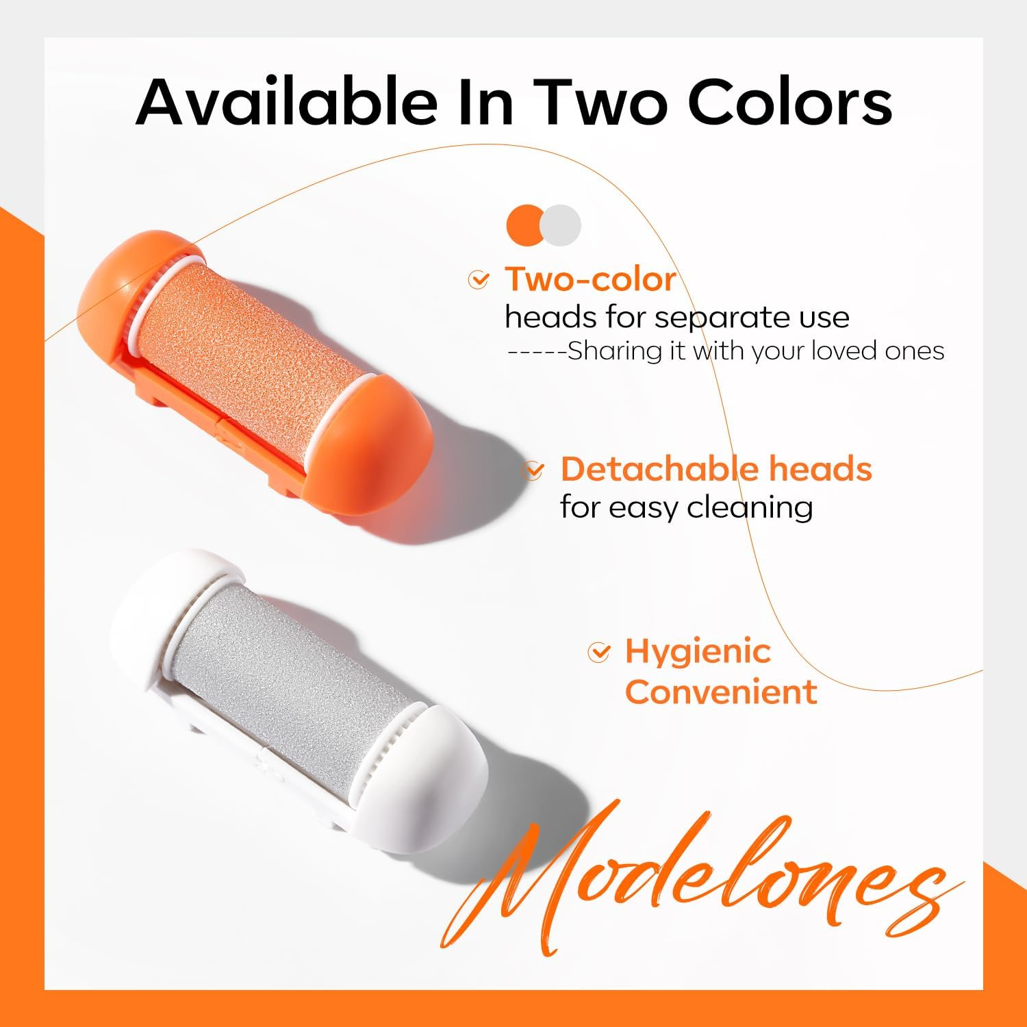 Modelones Electric Callus Remover for Feet, Rechargeable Portable Foot File, Professional Pedicure Tools with 6 Grinding Heads, Removes Dead, Hard Cracked Dry Skin, Electric Foot File Callus Remover image number 4