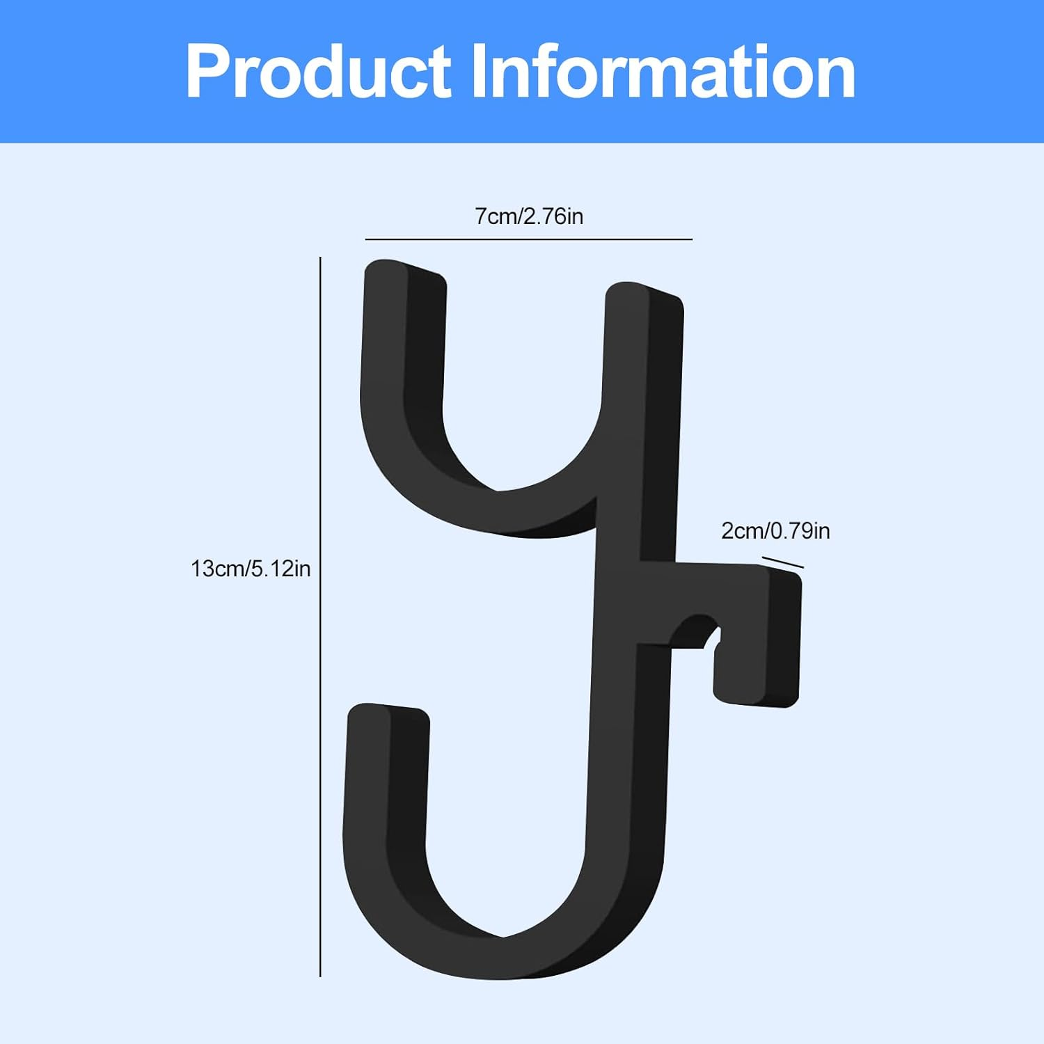 2Pack Car Umbrella Hook Universal Car Tool No Drilling Stable Installation Suitable for Any Vehicle Ideal for Hanging Umbrellas Towels and More (Black) image number 6