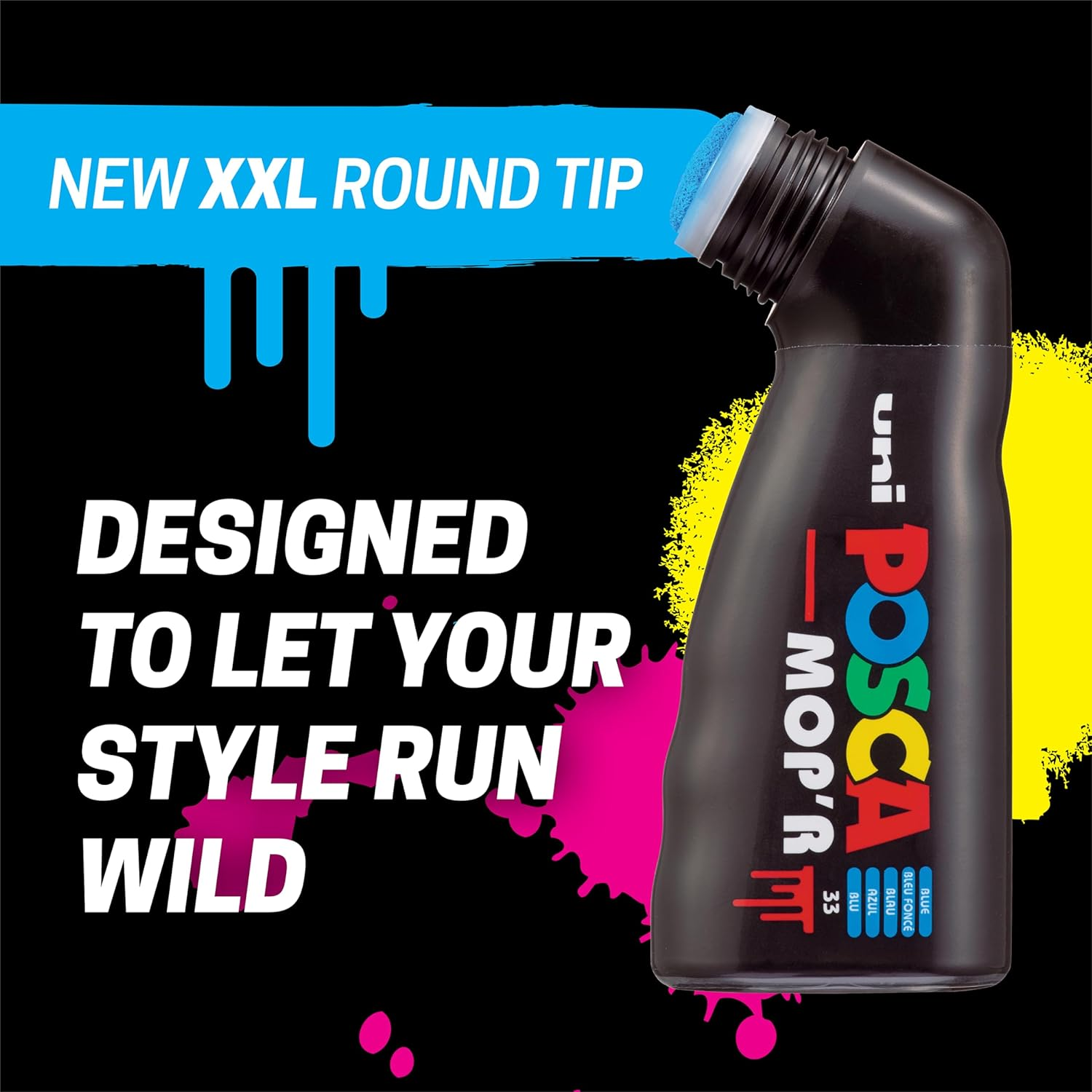 POSCA MOP&rsquo;R PCM-22 Water Based Permanent Paint Markers. round Tip for Art & Crafts. Multi Surface Use on Wood Metal Paper Canvas Cardboard Glass Fabric Ceramic Rock Stone Pebble Porcelain. Box of 8 image number 6