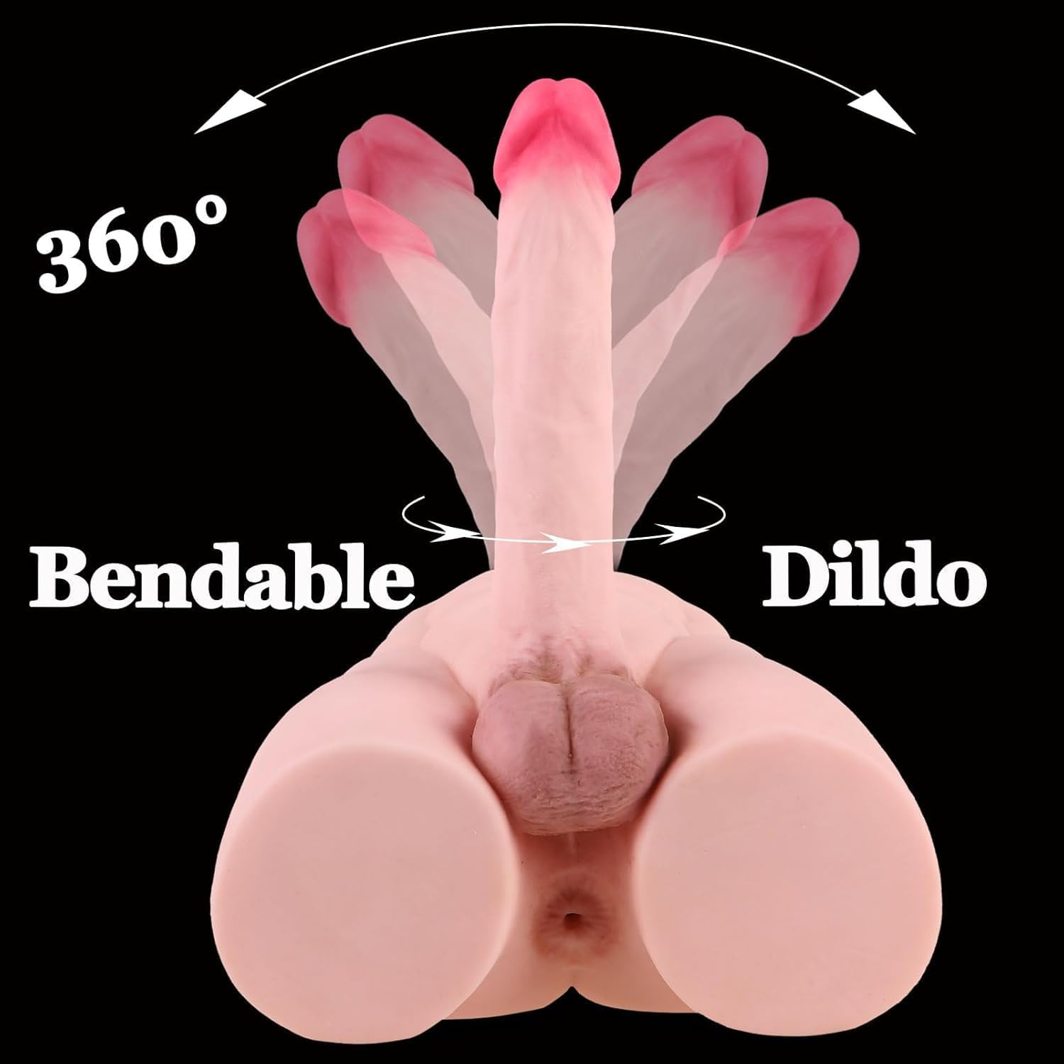 2In1 Female Sex Toys with Stretch Dildo Realistic Penis,Yukaione 16Cm Penis Female Masturbation Tight Anal Female Gay Sex Toys Male Couples Toys Adult Toys (Pink, Big) image number 2