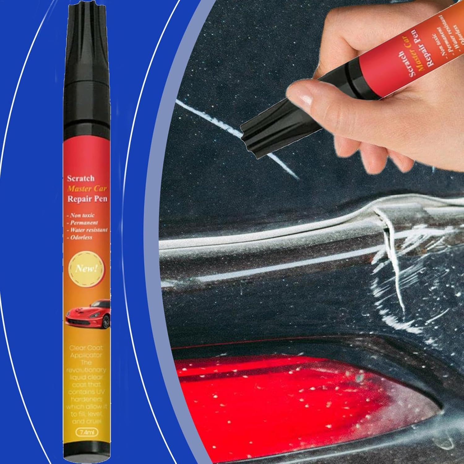 Magic Pen for Car Scratches - Auto Touchup Paint | Color-Accurate Magic Vehicle Scratch Removal Pens, Quick and Easy Fix image number 4