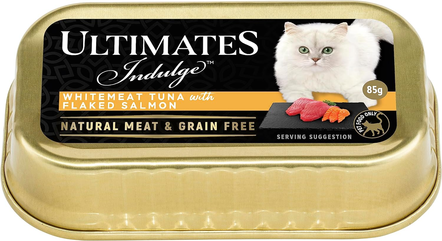 Ultimates Cat Pet Food Whitemeat Tuna with Flaked Salmon, Adult, 80 X 85G, 80 Piece image number 1