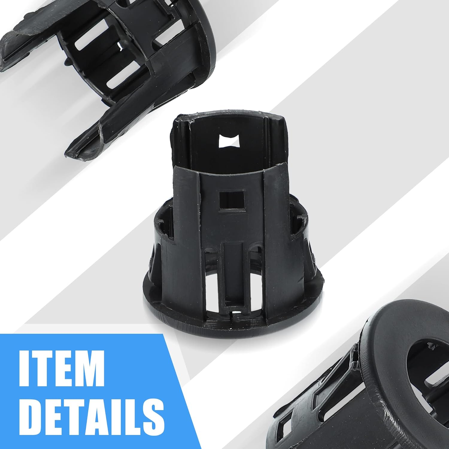 X AUTOHAUX 4PCS Parking Assist Sensor Bezels for Front or Rear Bumper for Dodge for Ram 1500 14-18/Backup Parking Aid Sensor Retainer Bracket for Ram 1500 Classic 19-21 Replace 5LS52TZZAA image number 5