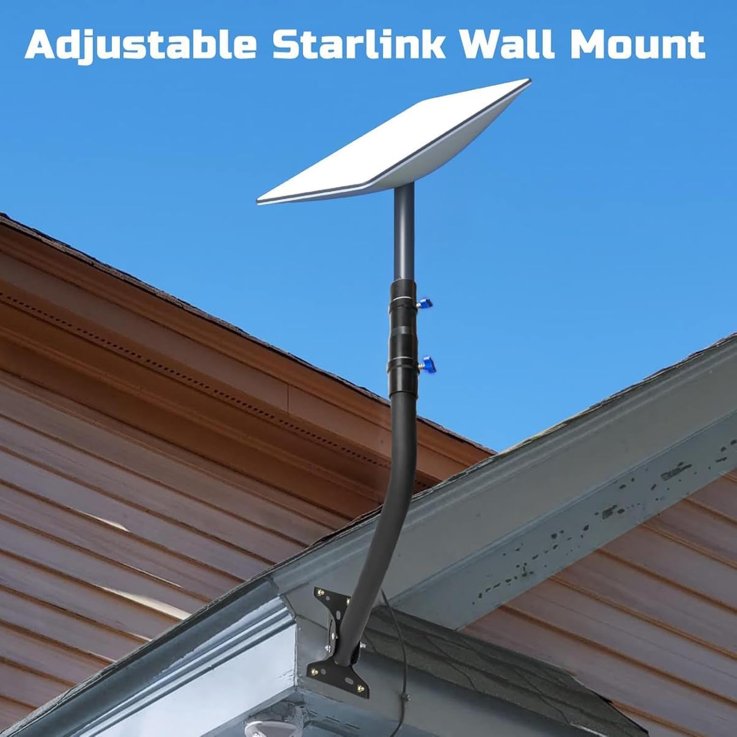 Starlink Mounting Kit, Adjustable Starlink Long Wall Mount, Stainless Steel Starlink Roof Mount Pole Mount with Adapter for V2 Starlink image number 2