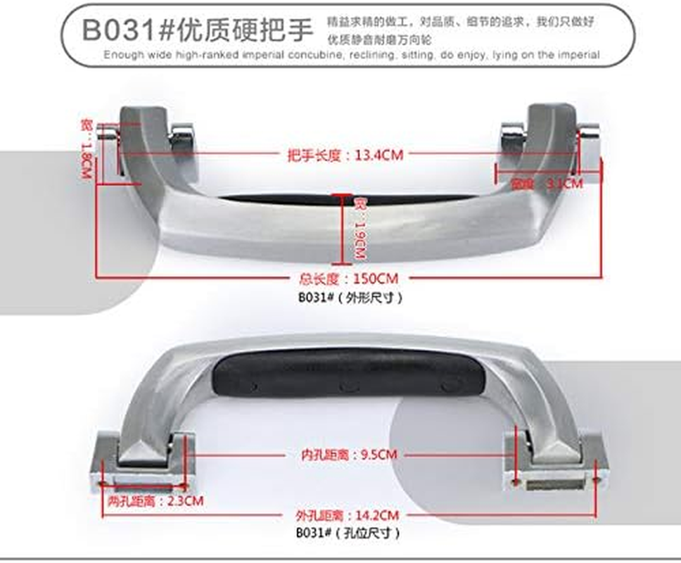 Luggage Hardware Suitcase Repair Parts Handle Travel Case Pull Rod Cipher Suitcase Hand Carry General Handle PVC - (Color: B031) image number 2
