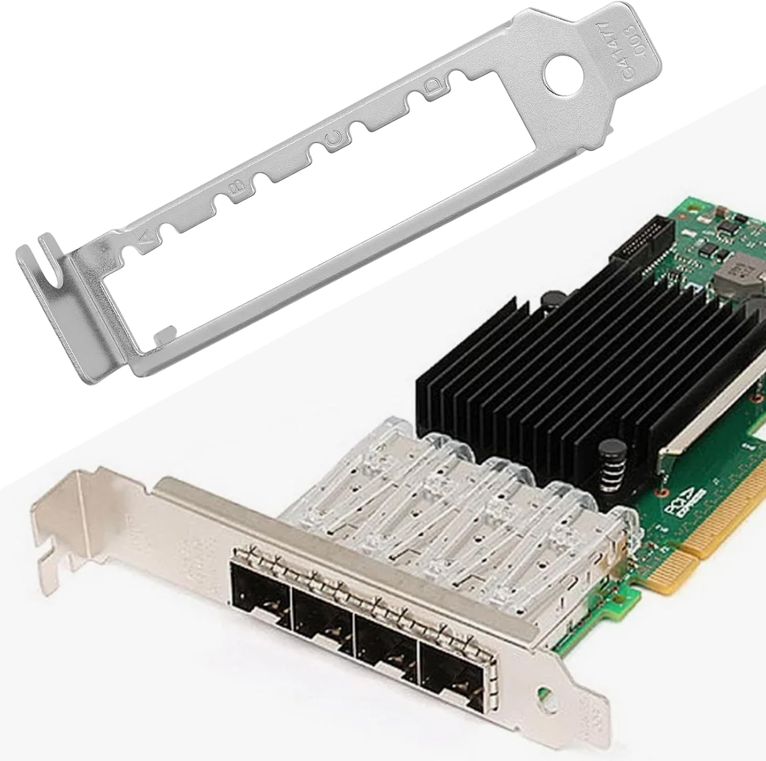 LT Easiyl 2Pcs Network Card Low Profile Bracket with 4 Screw Compatible with Intel X710-DA4 I350-F4 image number 4