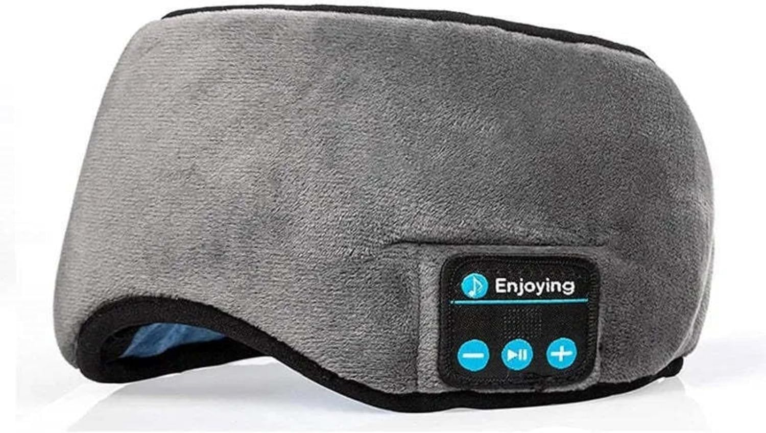 Sleep Headphones Bluetooth Eye Mask, Wireless Bluetooth 5.0 Headphones Music Travel Sleeping Headphones Handsfree Sleeping Mask with Built-In Speakers Microphone Washable (Black-1Pack)