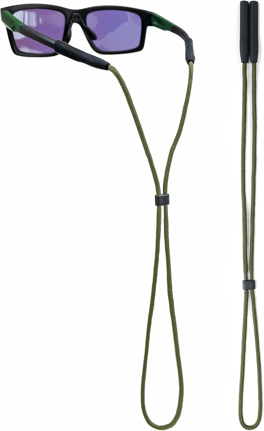 80Days Adjustable Eyeglass Strap: Nylon Retainer for Glasses and Sunglasses with Silicone Grips, Secure Fit