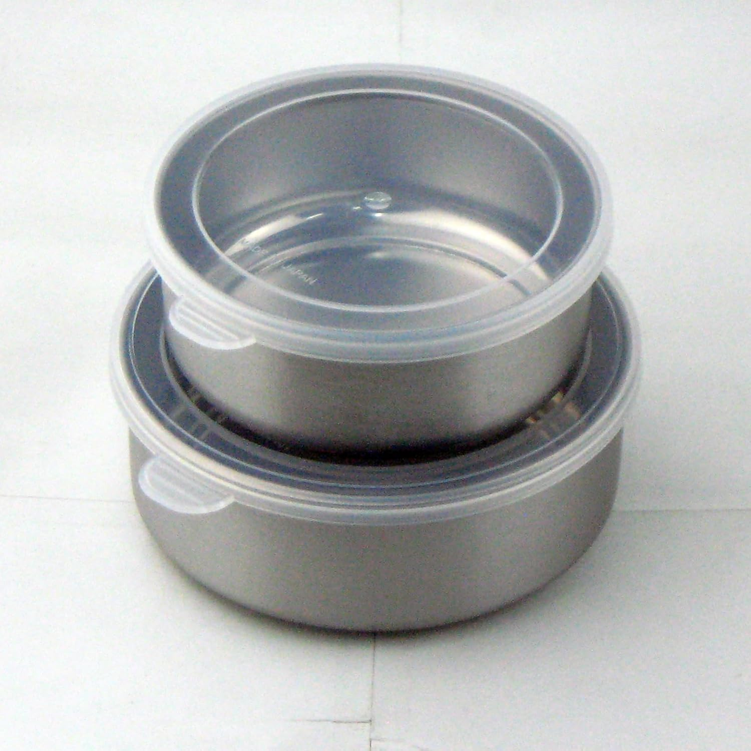 Nagao Storage Containers, 3.9 Inches (10 Cm), 4.7 Inches (12 Cm), Round, Stainless Steel, with Lid, Airtight, Stacking, Prep Containers, Made in Japan image number 1