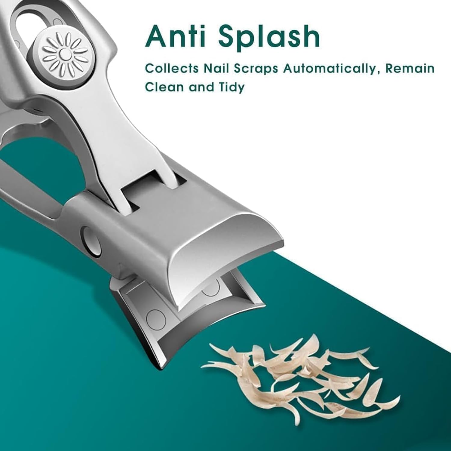 Mighty Clip Nail Clippers,Mightyclip Nail Clippers with Catcher File,German Nail Clippers for Men and Women,Mighty Clipper for Thick Toenails,Professional Heavy Duty Toe Clippers for Seniors (Silver) image number 1