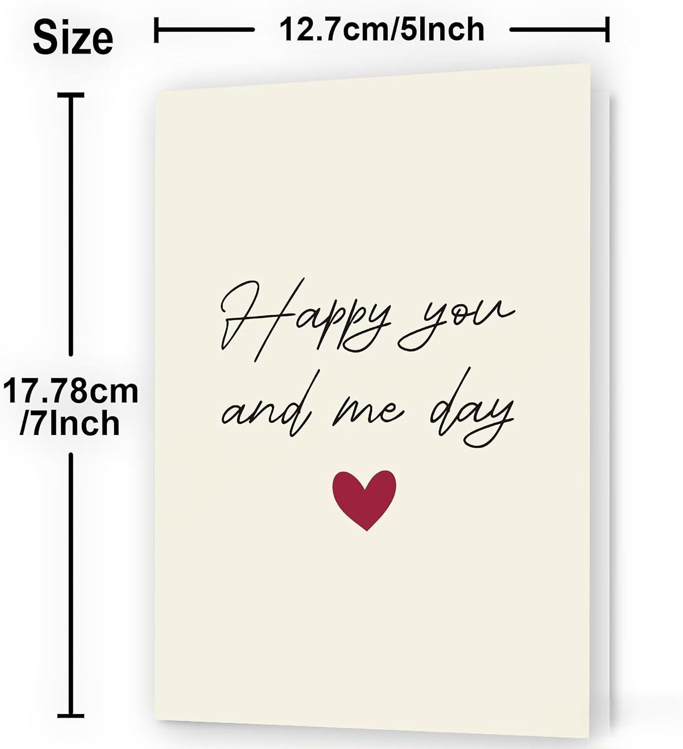 Elegant Anniversary Card for Couple - Romantic Card for Husband, Wife, Boyfriend & Girlfriend with Envelope | Wedding & Valentine'S Day Card | 12X18 Cm Premium Cardstock (Partners D) - 2-Set Wildflower Thank You Cards image number 4