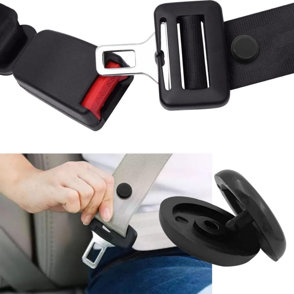 20 Seat Belt Button, Universal Fit Seatbelt Stopper, Buckle Clip Stop Button for Car, Truck or SUV Seat Belt image number 5