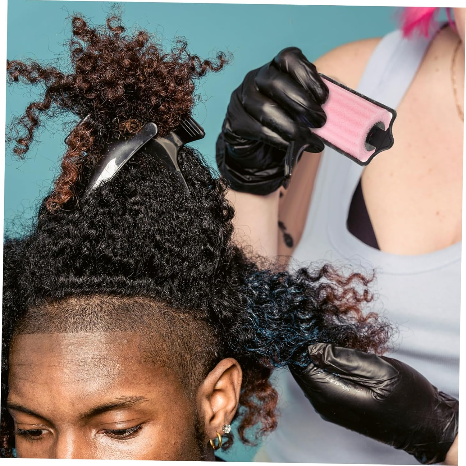 8Pcs Sponge Hair Curlers Small 3.5Cm Diameter Soft Foam Hair Rollers Self-Holding Sleep-Friendly Curling Tool for Home and Salon Styling image number 5