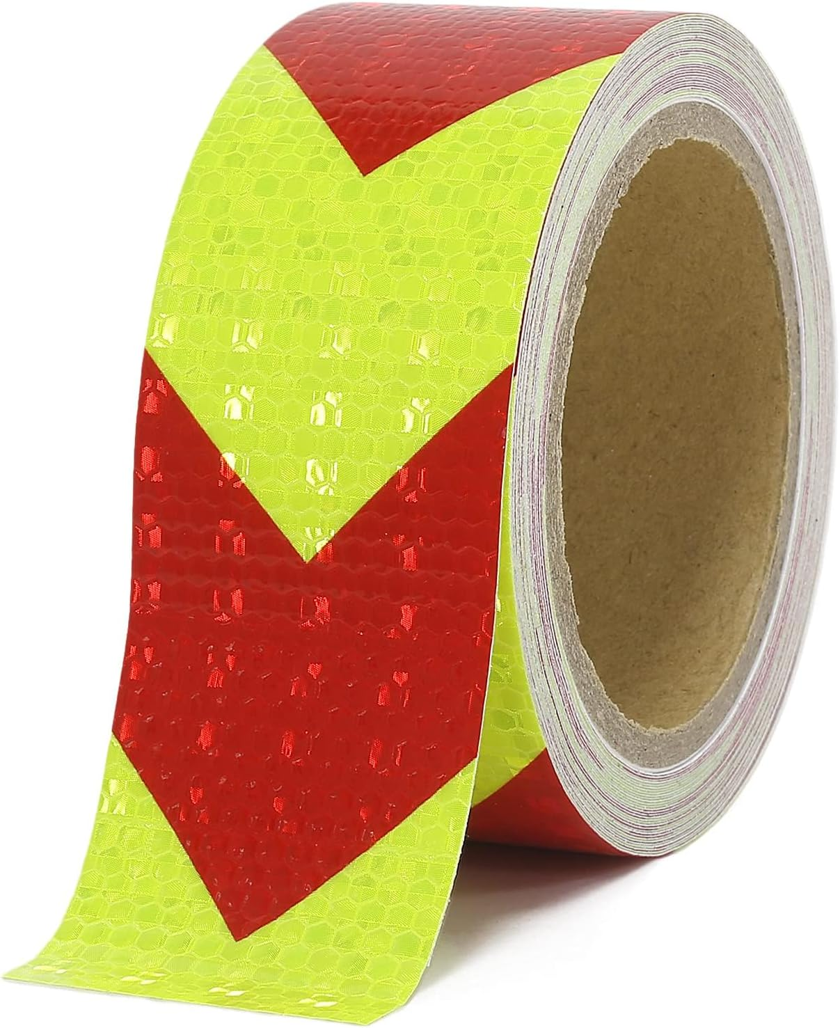 XFXIA Reflective Tape Waterproof, 20M*5Cm Reflective Warning Sticker High Intensity Self-Adhesive Safety Tape for Vehicles Car Trailers Night, Reflector Tapes for Road Facilities Safety Reminder (Red)