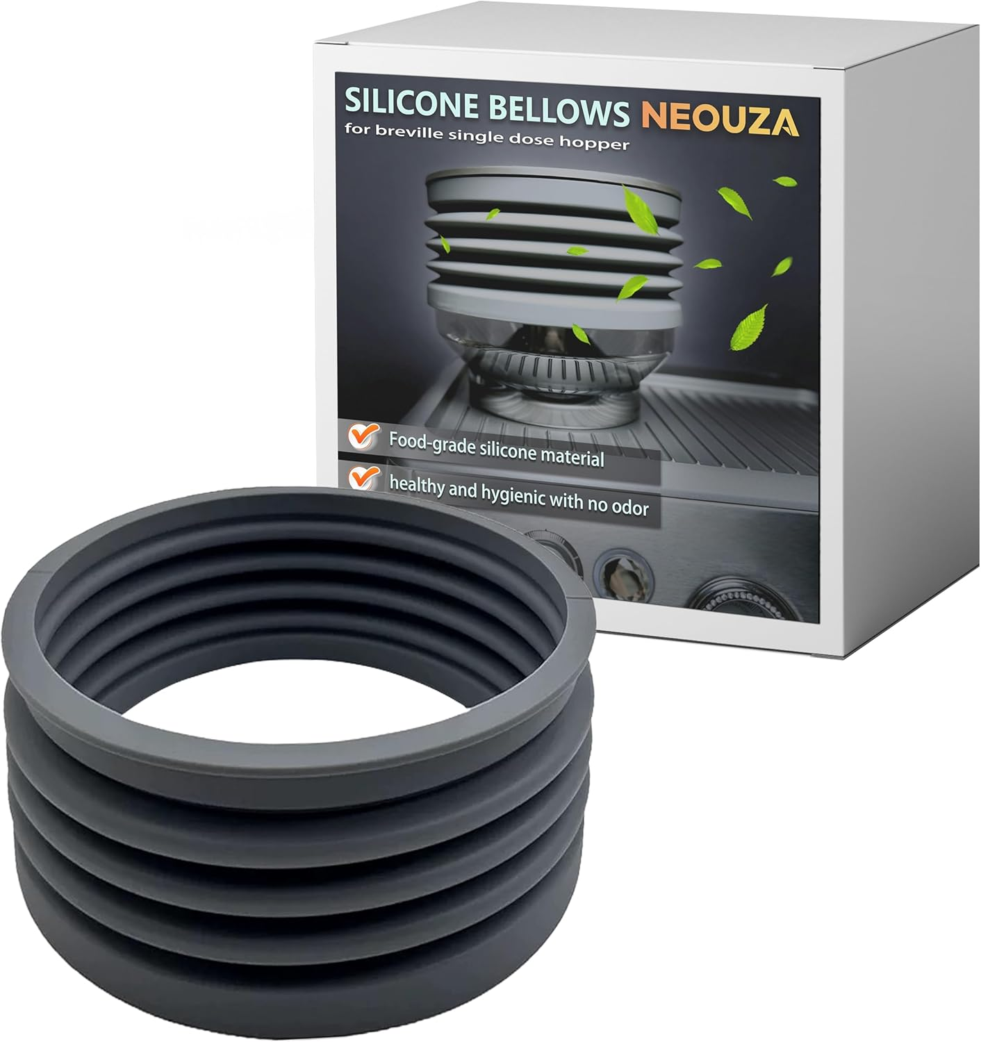 NEOUZA Espresso Silicone Single Dose Hopper Compatible for Breville Sage Barista Express, Bellows for Coffee Grinder image number 5