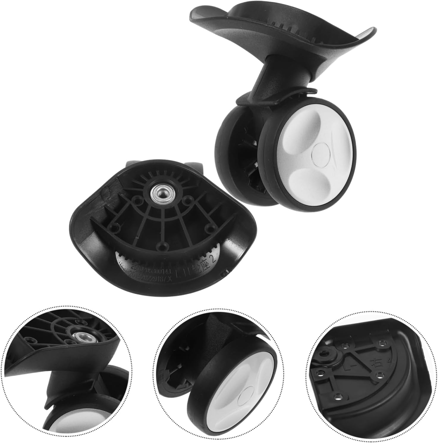 CATIEBYE Replacement Luggage Wheels for Suitcases Plastic Swivel Wheels for Travel Luggage and Suitcase image number 6