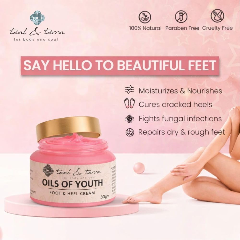 Teal & Terra Foot & Heel Repair Treatment Cream for Cracked Heels, Dry Skin, Feet Repair, Rough Heel, Knee Softens Hydrates Dry Feet, 50 G image number 1