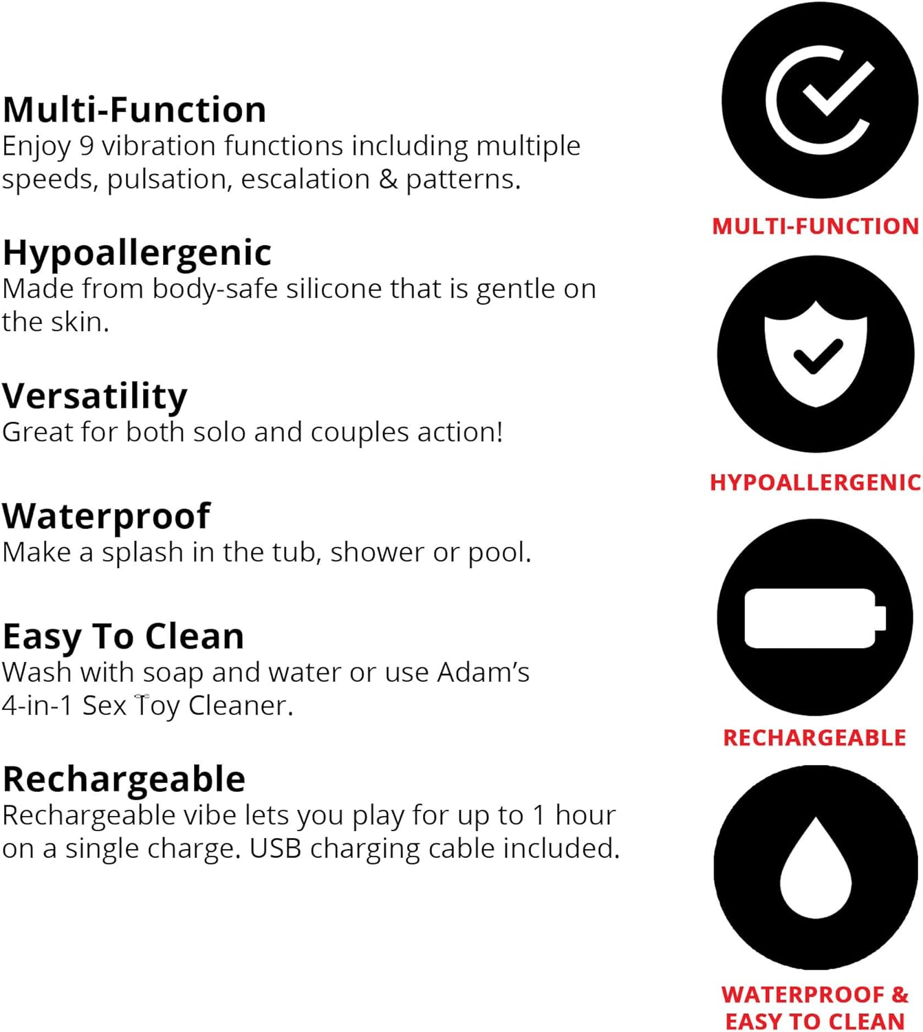 Adam & Eve Adam & Eve Eve'S Vibrating Strapless Strap on Dildo, Pink | Rechargeable & Waterproof Silicone Vibrator with Multiple Vibration Modes and Speeds | Shaft: 5" Insertable | Bulbous End: 3.16" image number 2