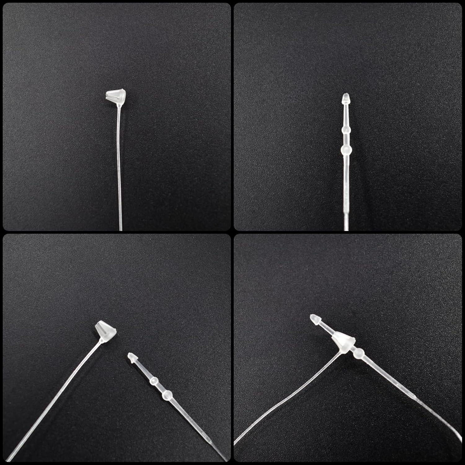 2000Pcs Plastic Fastener Hang Tag Snap Lock White for Retail Store Accessory Price Pins (3 Inch) image number 6