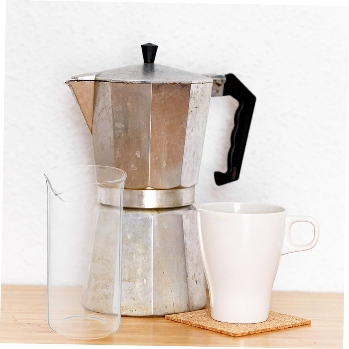 Mobestech Cup Accessories Coffee Plunger Espresso Cup Press Coffee Maker Reusable Filter and Glass Measuring image number 6