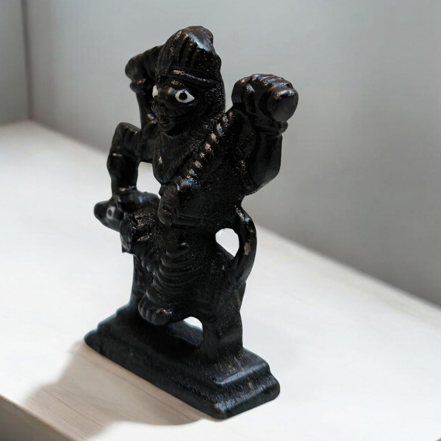Iron Kaal Bhairav Mahakal Statue 3'' Inch &ndash; Hindu Tantric Deity Idol | Fierce Avatar of Lord Shiva | Batuk Bhairav Murti for Pooja, Temple, Tantra, Siddhi | Spiritual Home & Office D&eacute;cor Gift image number 3