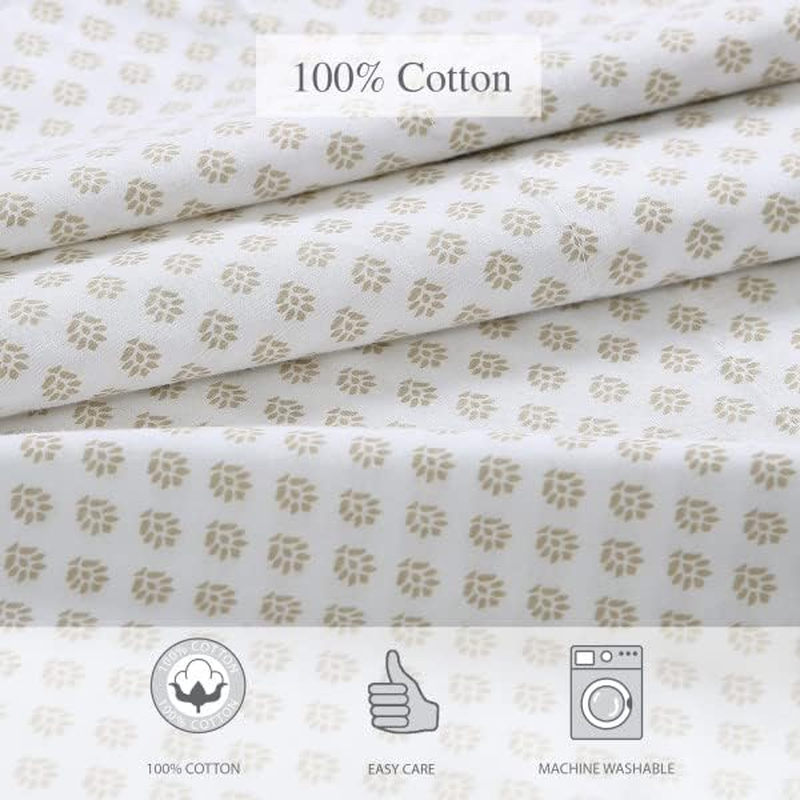 Stone Cottage - Twin Sheets, Cotton Percale Bedding Set, Crisp & Cool Home Decor (Millstone, Twin) image number 1