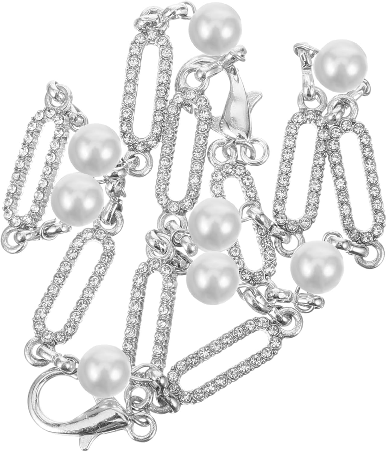 TEHAUX Handbag Chain Rhinestone Pearl Decorative Chain Bag Shoulder Strap DIY Bag Accessory image number 2