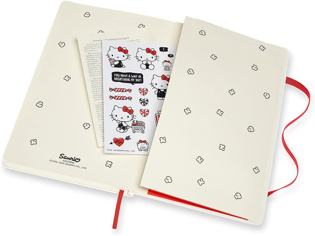 Moleskine Limited Edition Hello Kitty Plain Notebook, Large, White image number 4