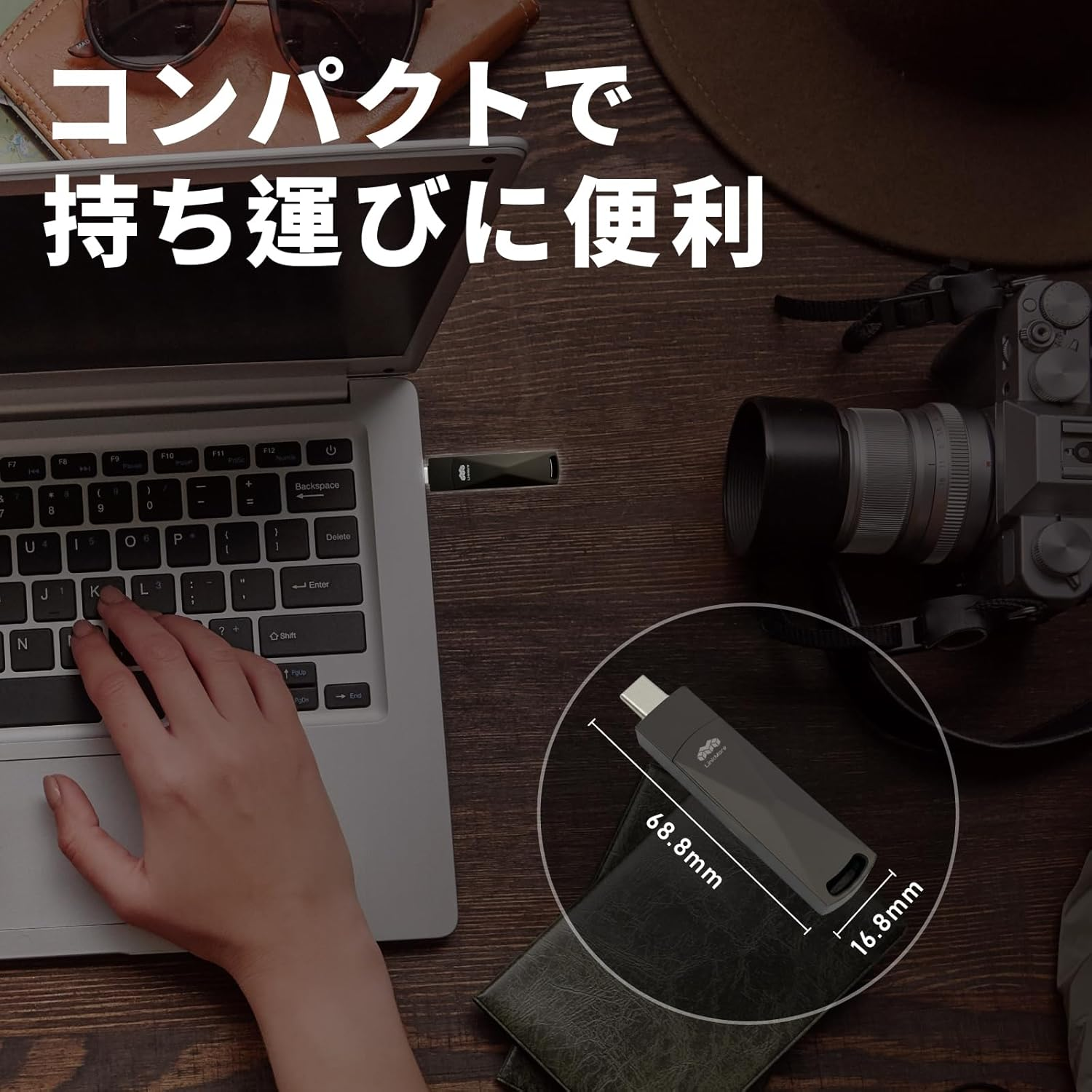 Linkmore NR P50 1TB External SSD &ndash; Type-C & USB-A Portable Drive, USB 3.2 5Gbps, 560Mb/S Read, 500Mb/S Write, 110Mb/S Sustained Write &ndash; Works with Iphone 15, PS5, Steam Deck, Android, Mac, Windows image number 1