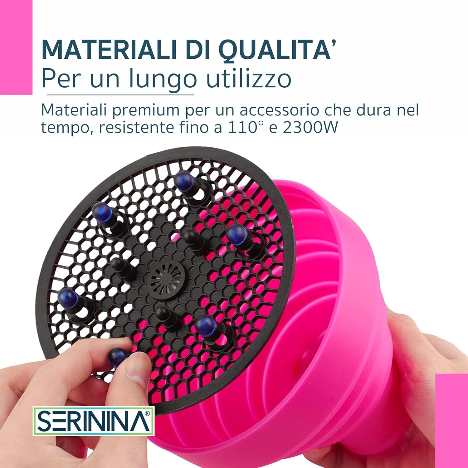 Universal Hair Diffuser, Diffuser Hair Dryer Attachment, Adjustable for Impact Dryers with Nozzle 4-5 Cm for Curly or Wavy Hair Styling image number 1