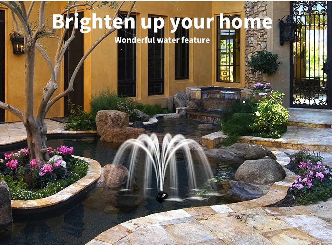 5W 380L/H Solar Powered Fountain Outdoor Fountains Submersible Water Pump Pond Garden Bird Bath image number 1