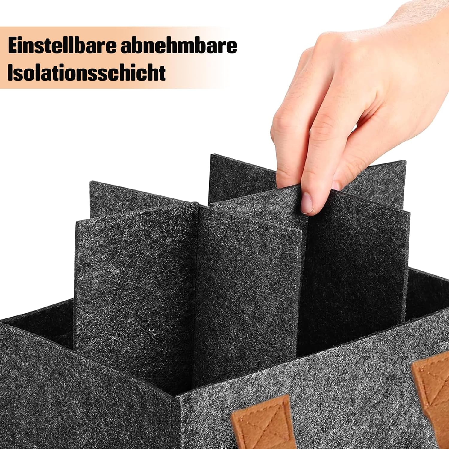 Retirees Gift, High Quality Felt Beer Bag for 6 Bottles with Bottle Opener & Greeting Card & Collector of Beer Bottle Caps - Ideal Retirement Gift for Men, Friends, Coworkers, Gray image number 4