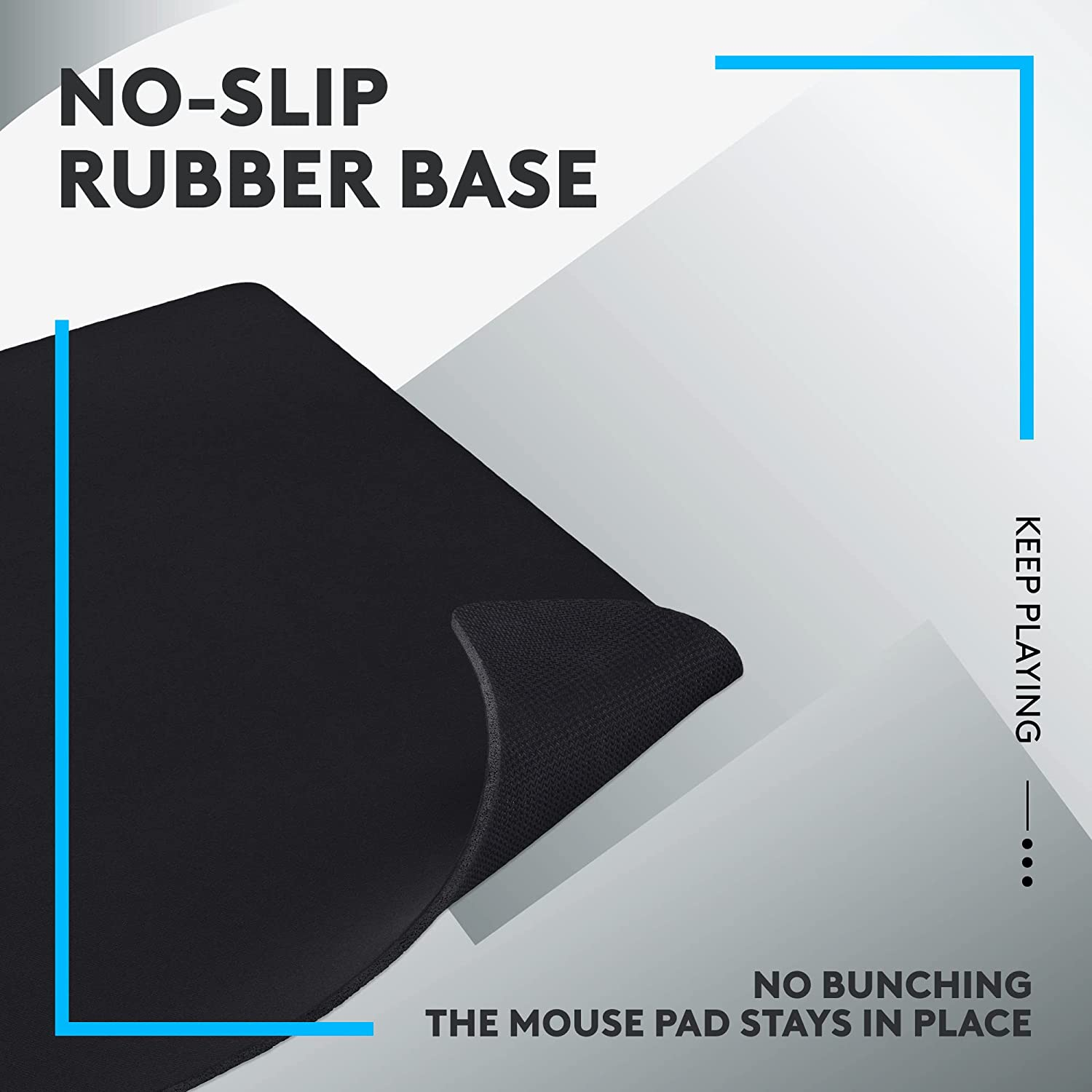 Logitech G640 Large Cloth Gaming Mouse Pad, Optimised for Gaming Sensors, Moderate Surface Friction, Non-Slip Mouse Mat, Mac and PC Gaming Accessories, 460 X 600 X 3 Mm - 34L X 28W Cm (Pack Of 2), Regular, Cloth image number 7