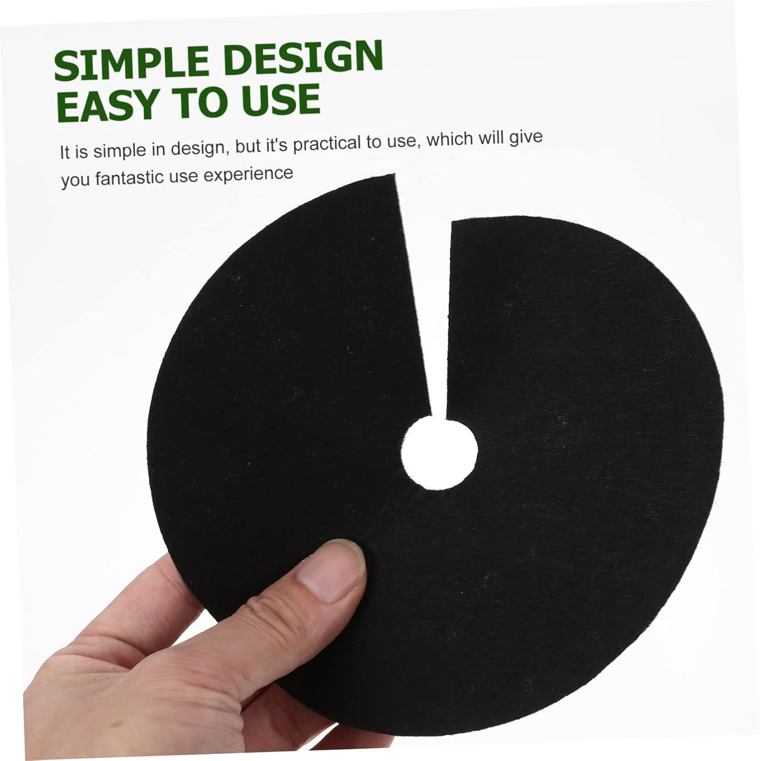 Kisangel 20Pcs round Grass Fabrics Non-Woven Cloth Weed Control Cloth Tree Ring Control Ring for Gardening Ground Protector Outdoor Cover