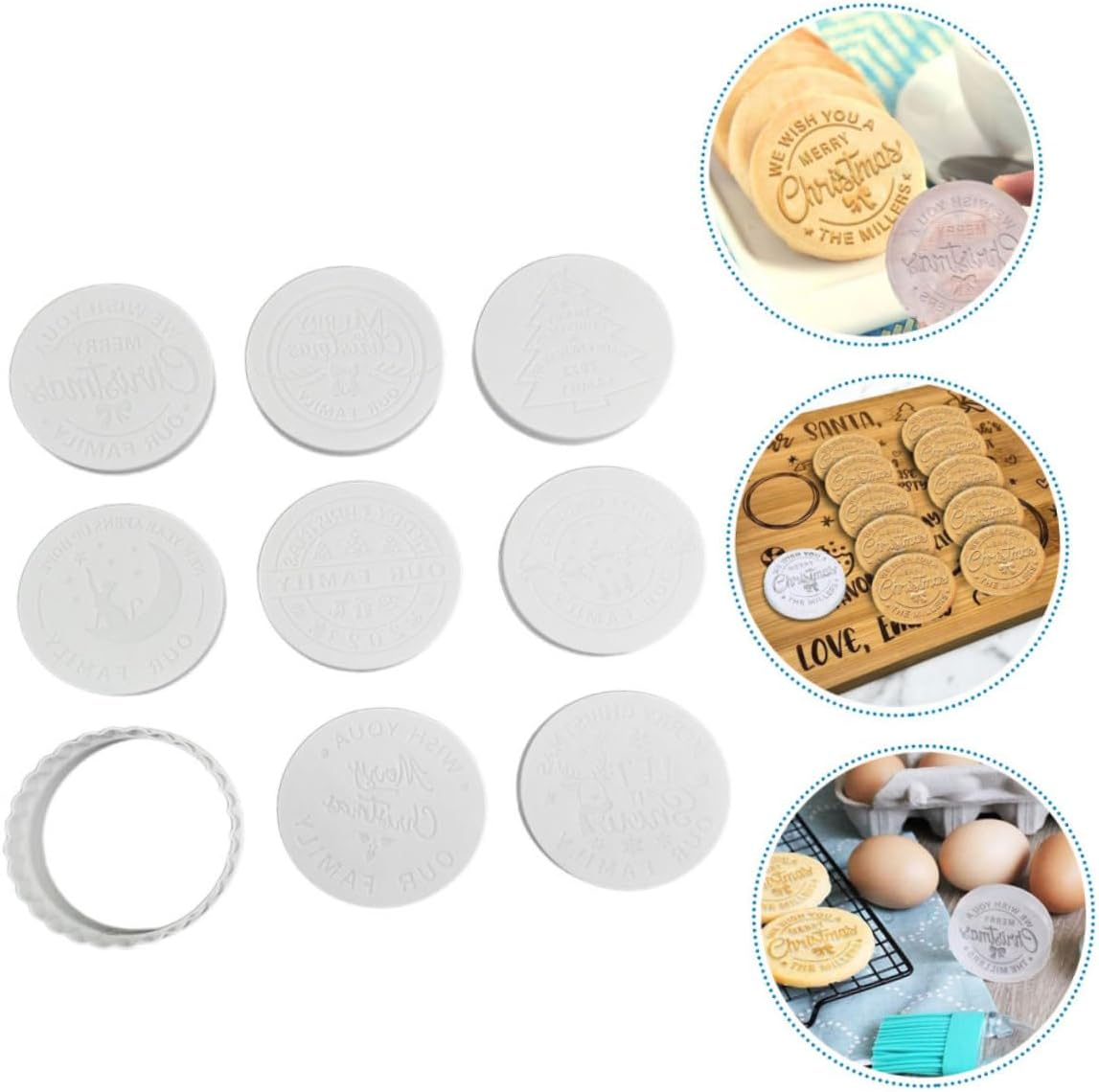 LABRIMP Party Cookie Molds Christmas Cookie Stamp Mold Kitchen Baking Tools for DIY image number 2