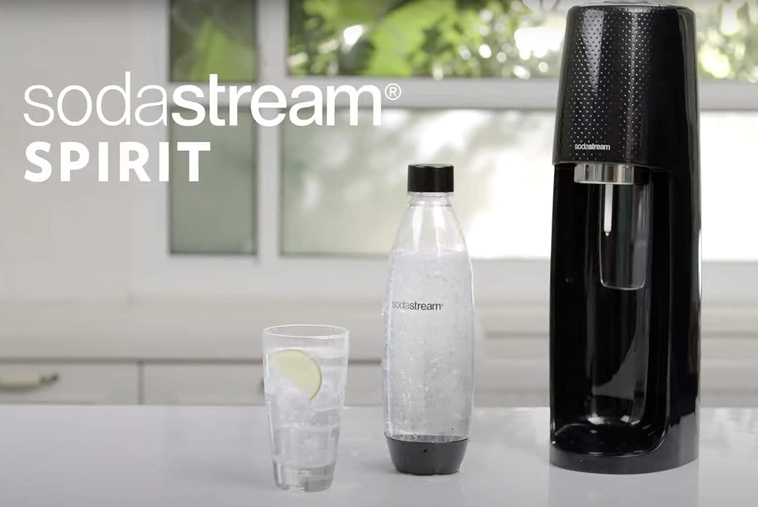 Sodastream Spirit Megapack 1 Spirit + 1 60 L CO2 Cylinder + 2 1L & 1 500Ml Reusable Bottles (Black) Mega Pack Australian Model