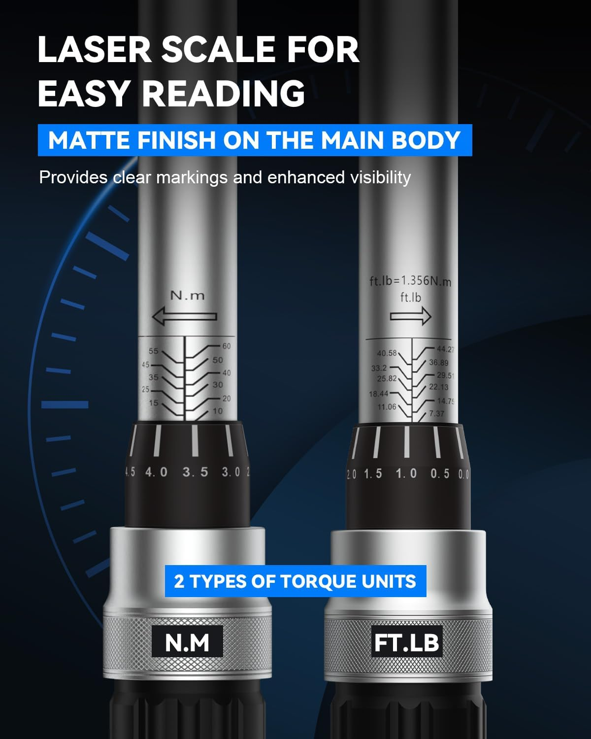 GOYOJO Torque Wrench 1.5-17.7 Ft-Lbs (2-24 N.M) Precision 1/4" Drive for Bicycles Motorcycles DIY & Light Automotive Durable Chrome Vanadium Steel ISO6789-2003, GB/T15729-2008, ASME B107.14M Certified image number 1
