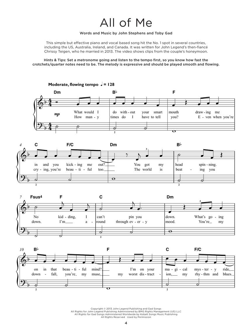 40 of the Most Beautiful Songs Ever: Really Easy Piano Series with Lyrics & Performance Tips image number 5