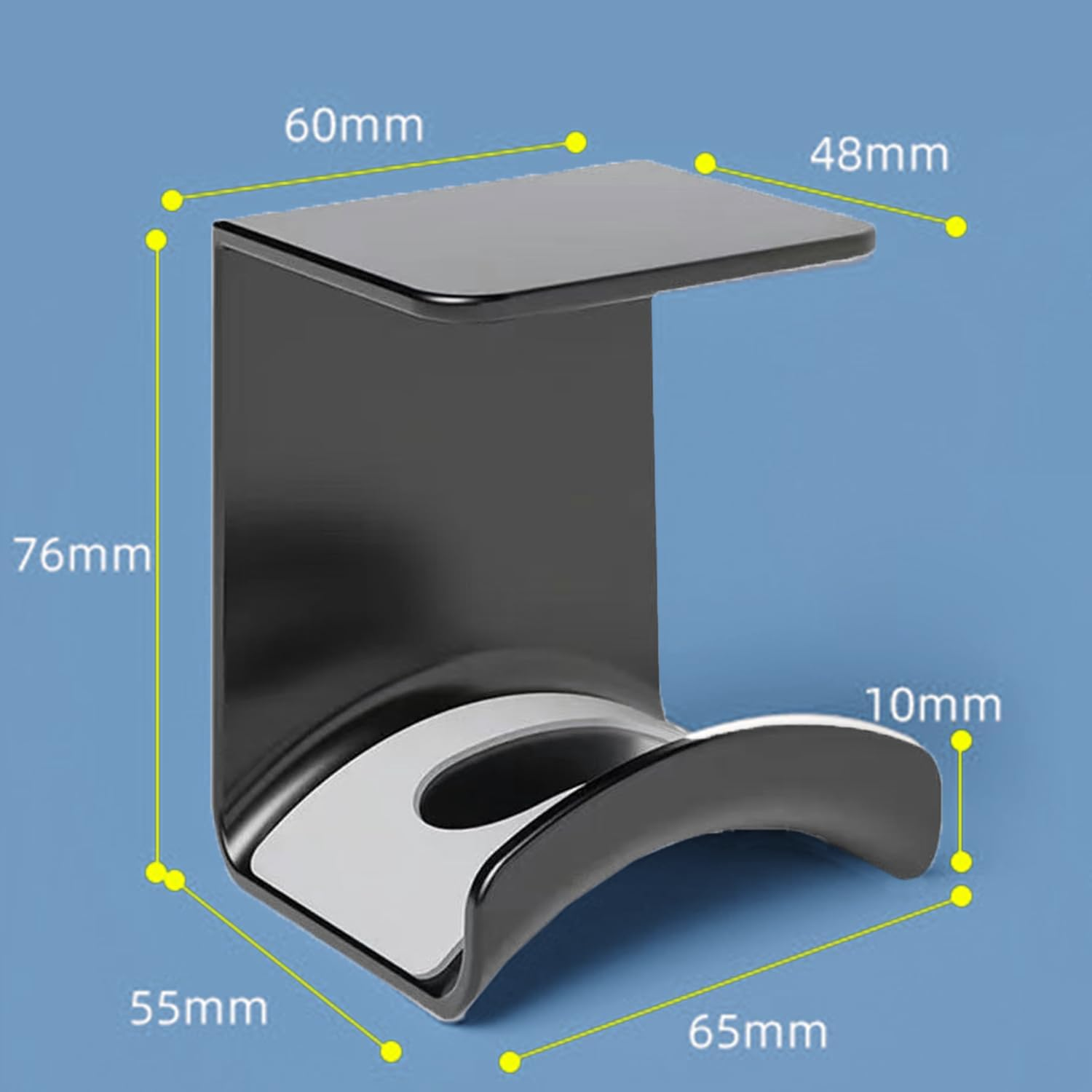 3Pcs Headphone Stand Hanger &ndash; Headset Hanger Hook Desk Mount with Strong Adhesive, Space-Saving, under Desk Headset Wall Mount Holder for Most Headphone, Cables image number 5