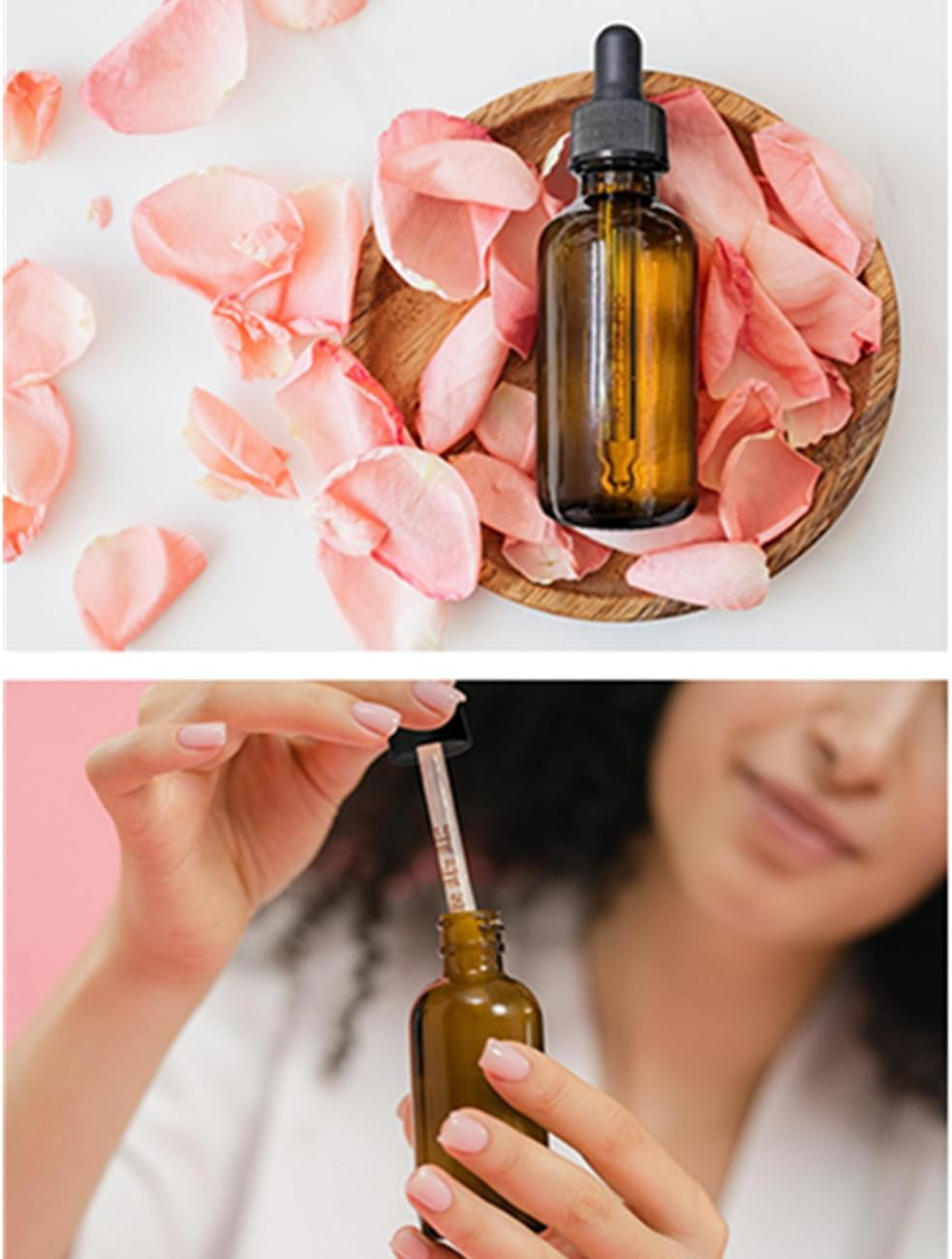 Dropper Bottle,6 Pack 100 ML Amber Glass Bottles with Graduated Glass Eye Droppers for Essential Oils, Perfume, Leak Proof Travel Bottles for Liquids image number 2