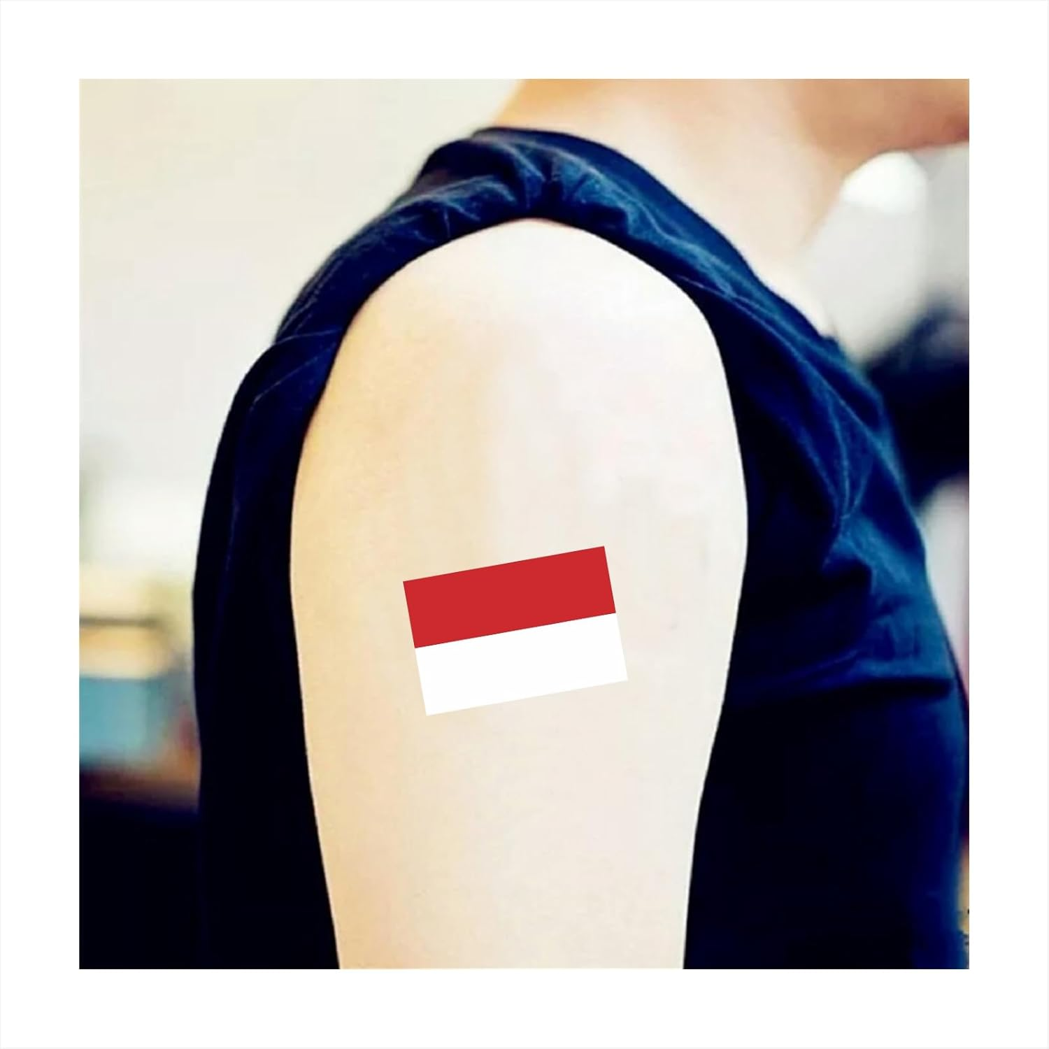 Womaha 30 Individual Temporary Indonesia Flag Tattoos Fans Face Tattoo Stickers for Adults Kids Group Activity Props image number 5