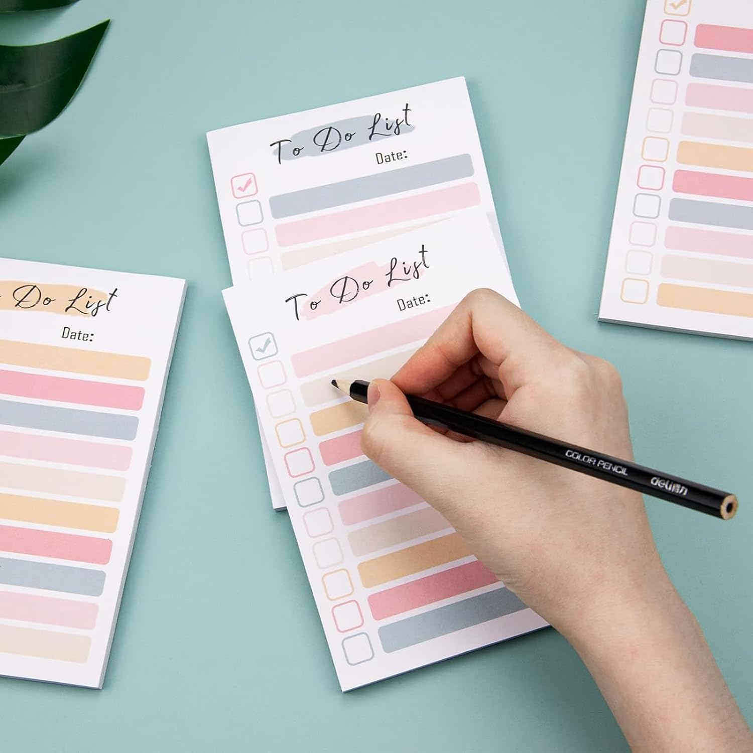 YQQZQ Do List Notepad,4 Packs 240 Sheets Colorful Design Daily Memo,Easy to Write and Read Do List Notes,Good Helper for Student Houseworker Secretary